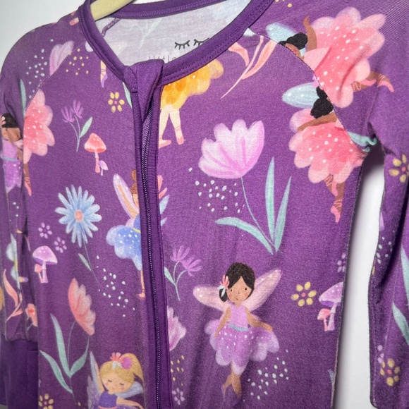 Little Sleepies Sold Out Garden Fairies Purple Zippy Size 6/12 Months - Picture 3 of 9